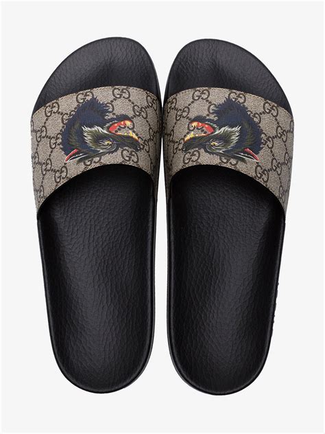 gucci slides wolf|gucci sandals for men.